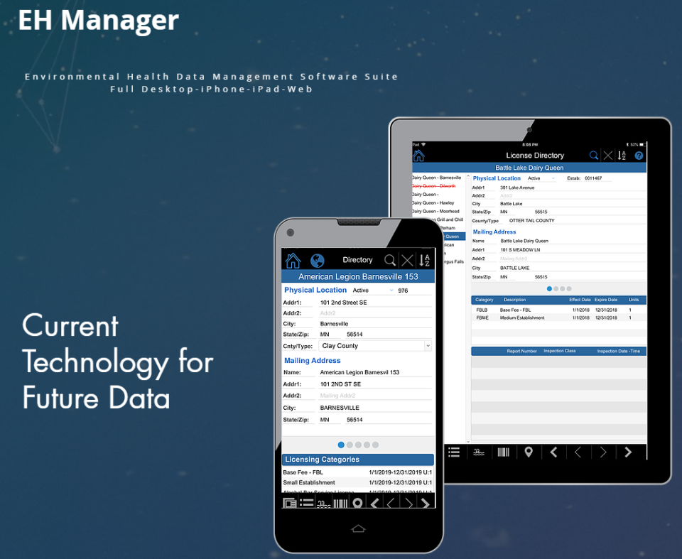 screenshot of EH Manager